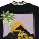 BLACK/CREAM GP VARSITY JACKET