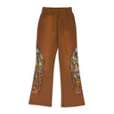 BROWN FLAME GLASS SWEATPANTS