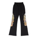 BLACK FLAME GLASS SWEATPANTS