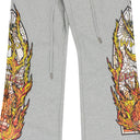 GRAY FLAME GLASS SWEATPANTS