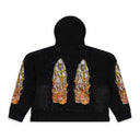 BLACK FLAMES GLASS HOODIE