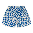 WHITE/BROWN CHEVRON SWIM TRUNKS