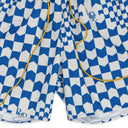 WHITE/BROWN CHEVRON SWIM TRUNKS