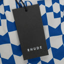 WHITE/BROWN CHEVRON SWIM TRUNKS