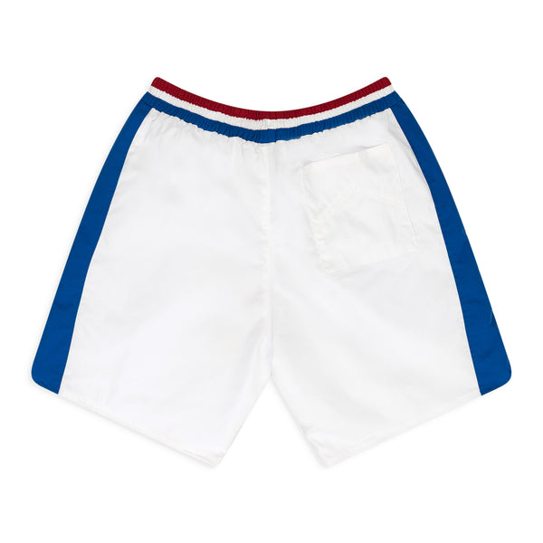 WHITE CHEVRON TRACK SHORTS