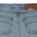INDIGO DROP CROTCH DENIM SHORTS