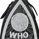BLACK EMBROIDERED CROSSBODY BAG