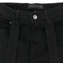 BLACK WINGED LOGO BONDAGE PANTS