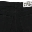 BLACK WINGED LOGO BONDAGE PANTS