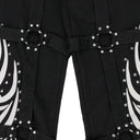 BLACK WINGED LOGO BONDAGE PANTS