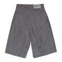 GRAY EXPOSED SEAM MID LENGTH SHORTS