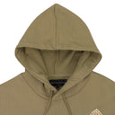 GREEN PATCHED HOODED SWEATSHIRT