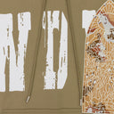 GREEN PATCHED HOODED SWEATSHIRT