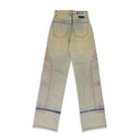 BLUE EXTENDED HEM RELAXED-FIT JEANS