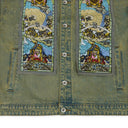 BLUE UNFURLED DENIM JACKET