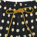 BLACK LOGO POLKA DOT SWIM TRUNKS