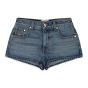 INDIGO LOW-WAIST DENIM SHORTS