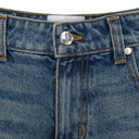 INDIGO LOW-WAIST DENIM SHORTS