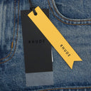 INDIGO LOW-WAIST DENIM SHORTS