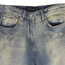 INDIGO WINGED LOGO BOOTCUT JEANS