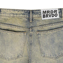 INDIGO WINGED LOGO BOOTCUT JEANS