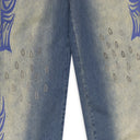 INDIGO WINGED LOGO BOOTCUT JEANS