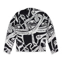 BLACK/WHITE STRADA SILK LS BUTTON-DOWN SHIRT