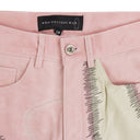 GRAY AMALGAMATED LEATHER PANTS