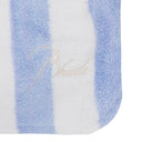 WHITE STRIPED LOOP TERRY SHORTS
