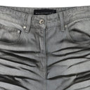 GRAY NOIR STRIPE WIDE-LEG JEANS