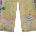 MULTI SIDE-EMBROIDERY WIDE-LEG JEANS