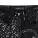 BLACK BORO GRID STRAIGHT JEANS