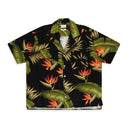 BLACK SNAP HAWIIAN BUTTON-DOWN SHIRT