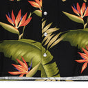 BLACK SNAP HAWIIAN BUTTON-DOWN SHIRT