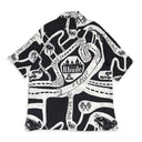 BLACK/WHITE STRADA SILK BUTTON-DOWN SHIRT