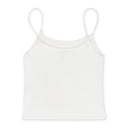 WHITE SHEER RIB KNIT TANK TOP