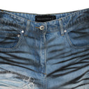 BLUE NOIR STRIPE WIDE-LEG JEANS