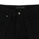 BLACK WINGED LOGO BONDAGE STRAIGHT-FIT JEANS