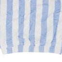 WHITE/BLUE STRIPED LOOP TERRY POLO SHIRT