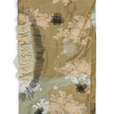 TAN OVERDYED LACE WIDE-LEG JEANS