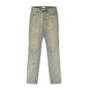 BLUE DENIM STRAIGHT-FIT JEANS