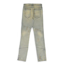 BLUE DENIM STRAIGHT-FIT JEANS