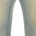 BLUE DENIM STRAIGHT-FIT JEANS