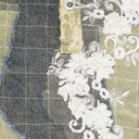 BLUE LACE PATCHWORK BUTTON-DOWN SHIRT