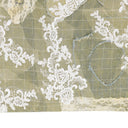 BLUE LACE PATCHWORK BUTTON-DOWN SHIRT