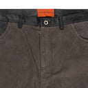 BLACK/BROWN BARK LEATHER PANTS