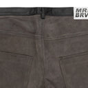 BLACK/BROWN BARK LEATHER PANTS