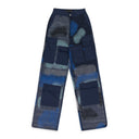 INDIGO CAMOUFLAGE EMBROIDERY PANTS