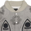 SILVER NAMESAKE VARSITY JACKET