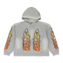 GRAY FLAMES GLASS HOODIE